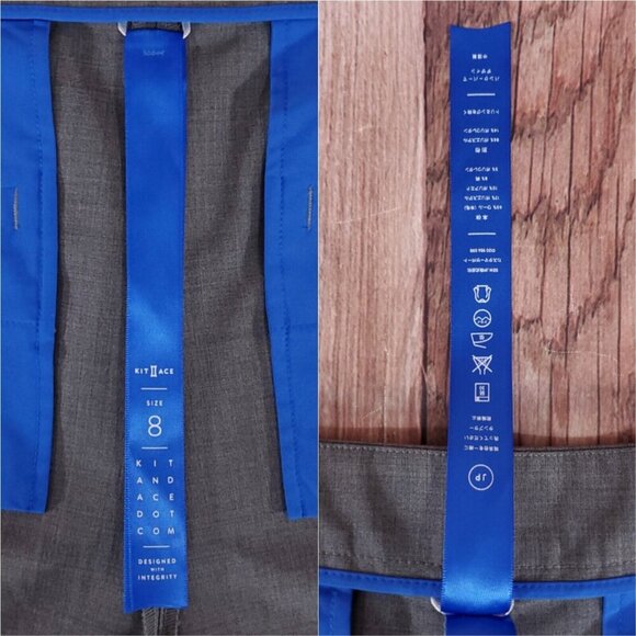 Kit And Ace Womens Size 8 Gray Bermuda Career Shorts Wool Silk Blend - Picture 13 of 15